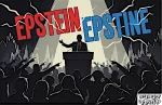 26 février 2026, un meeting à Lyon de LFI, Jean-Luc Mélenchon ironise sur la prononciation du nom "Epstein"