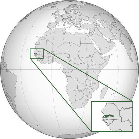 Gambia (orthographic projection with inset)