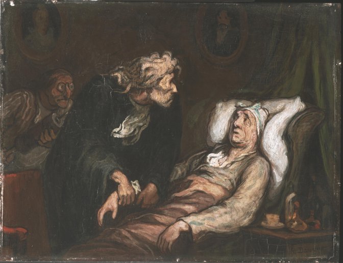 Le Malade imaginaire vu par Honoré Daumier.