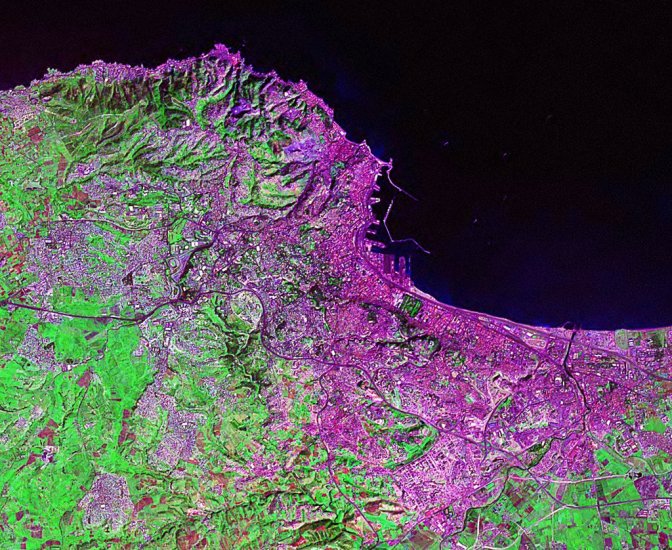 Vue par satellite de la Baie d'Alger, NASA