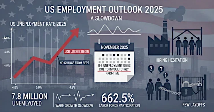 Fin 2025, le chÃ´mage aux USA sur une courbe ascendante depuis mai.