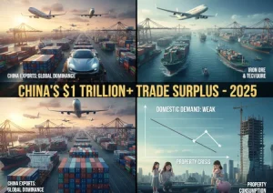 1000 milliards de $ d'excédent commerciual de la Chine dès novembre 2025